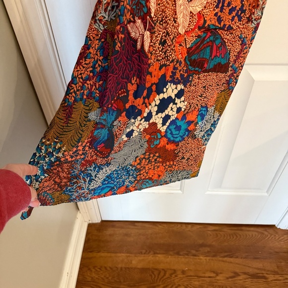 Anthropologie Multicolor Floral Bias Tropical Print Slip Midi Dress 31873 - Picture 4 of 11